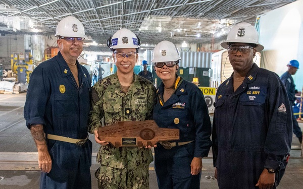 USS John C. Stennis (CVN 74) Lt. Cmdr. Huy Huynh Ring Off Ceremony