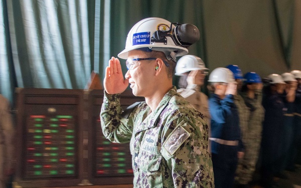 USS John C. Stennis (CVN 74) Lt. Cmdr. Huy Huynh Ring Off Ceremony