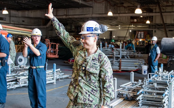 USS John C. Stennis (CVN 74) Lt. Cmdr. Huy Huynh Ring Off Ceremony