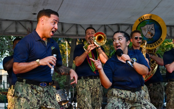 Pacific Partnership Band holds concert at Avenida Marginal waterfront in Dili, Timor-Leste