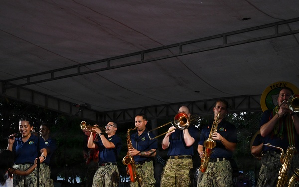 Pacific Partnership Band holds concert at Avenida Marginal waterfront in Dili, Timor-Leste