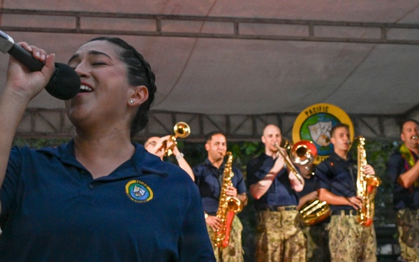 Pacific Partnership Band holds concert at Avenida Marginal waterfront in Dili, Timor-Leste