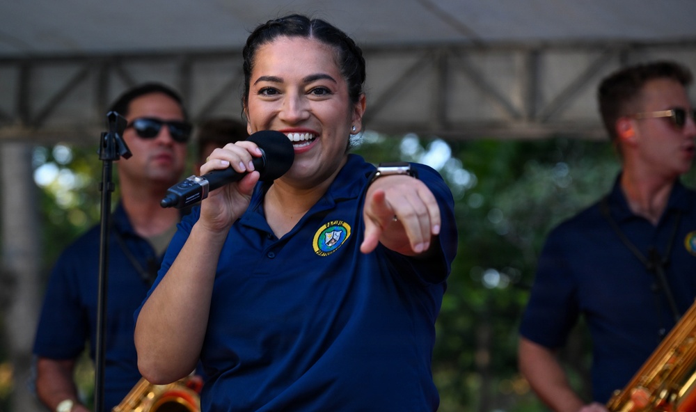 Pacific Partnership Band holds concert at Avenida Marginal waterfront in Dili, Timor-Leste