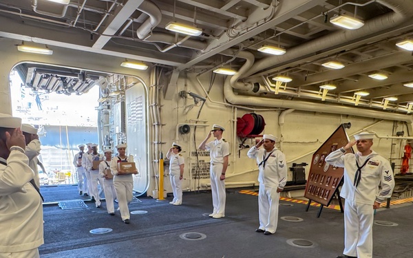 Dignified Transfer Aboard USS Arlington (LPD 24)
