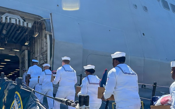Dignified Transfer Aboard USS Arlington (LPD 24)