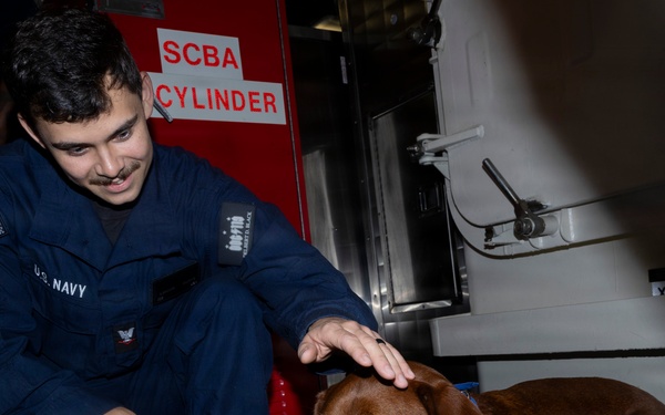 Abraham Lincoln Therapy Dog Visits Delbert D. Black