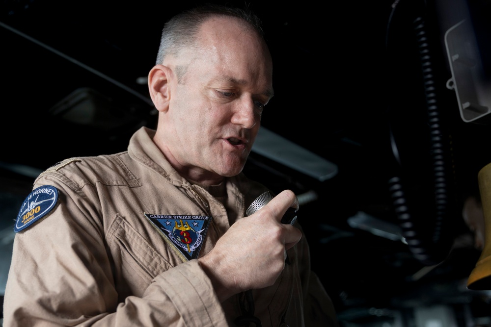 Rear Adm. Robert Loughran Visits Delbert D. Black