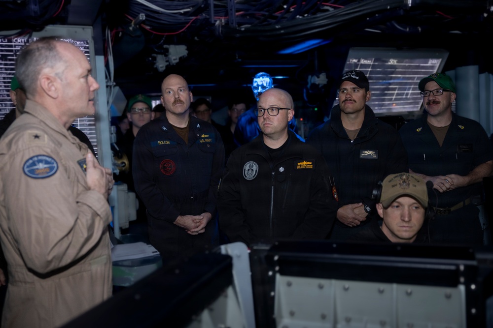 Rear Adm. Robert Loughran Visits Delbert D. Black