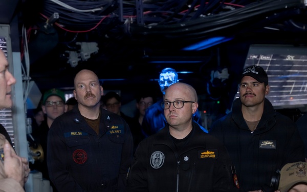 Rear Adm. Robert Loughran Visits Delbert D. Black
