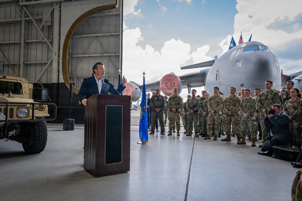 SECWAR visits Joint Base Lindsey Graham