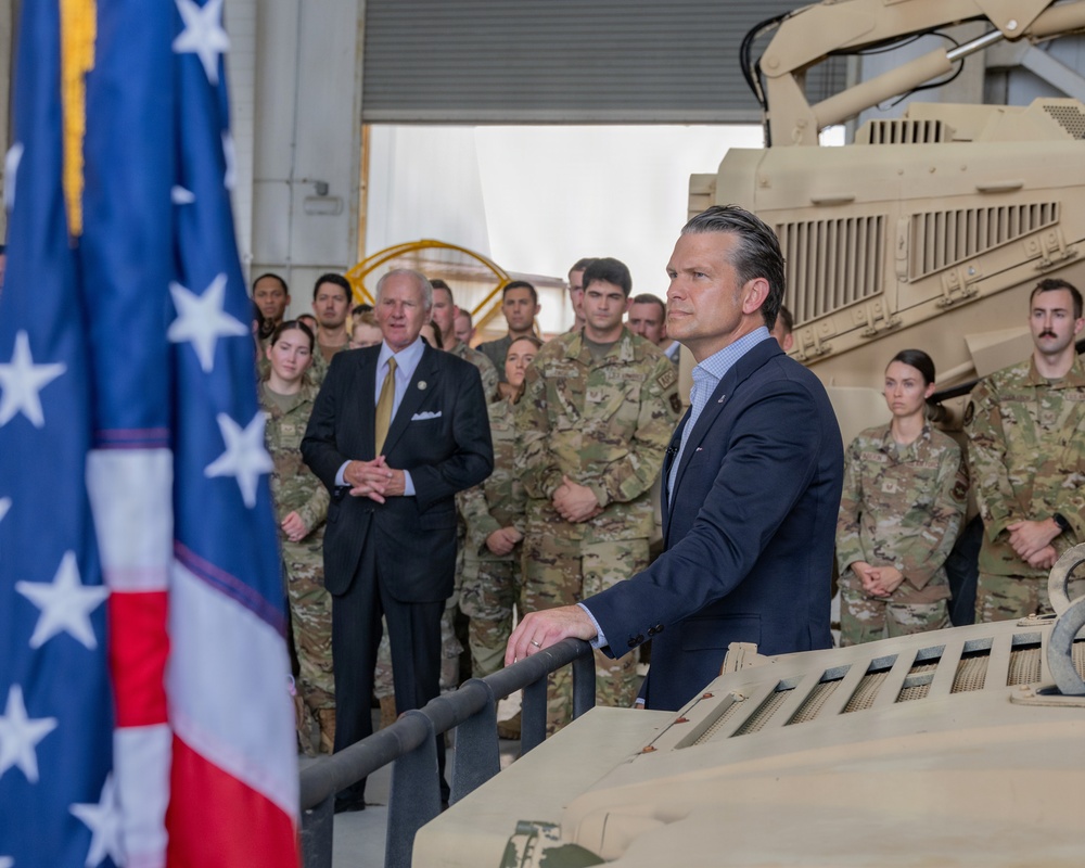 SECWAR visits Joint Base Lindsey Graham