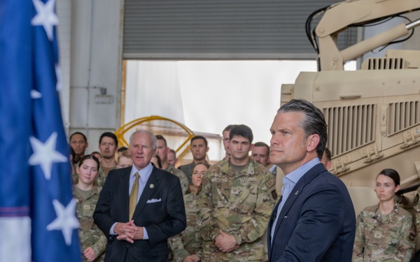 SECWAR visits Joint Base Lindsey Graham