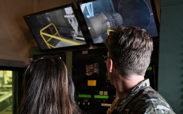 Liberty Wing families visit engine run demo