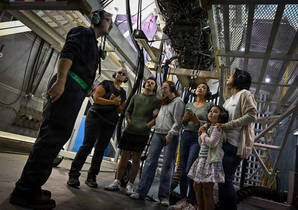 Liberty Wing families visit engine run demo