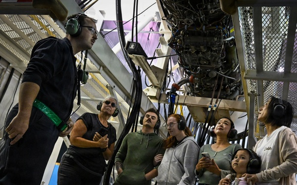 Liberty Wing families visit engine run demo