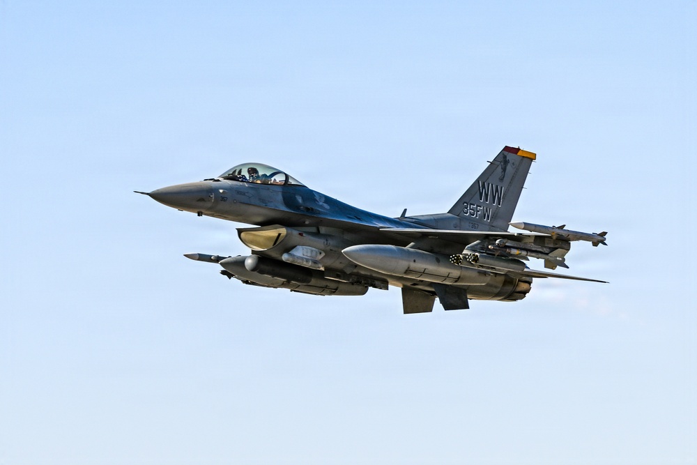 F-16 takeoff and land in the CENTCOM AOR