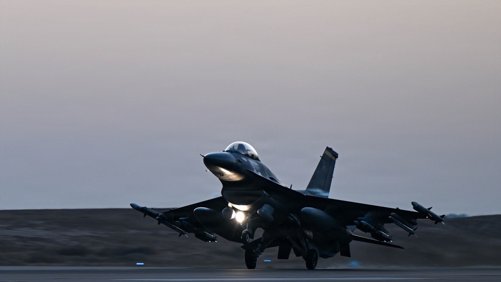 F-16 takeoff and land in the CENTCOM AOR