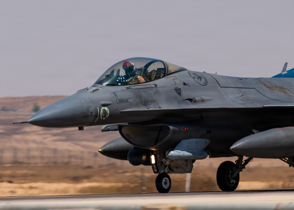 F-16 takeoff and land in the CENTCOM AOR
