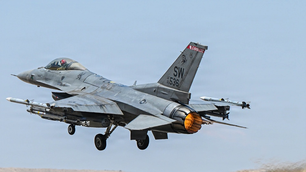 F-16 takeoff and land in the CENTCOM AOR