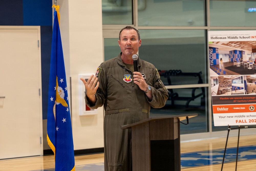 Holloman celebrates the new Holloman Middle School opening