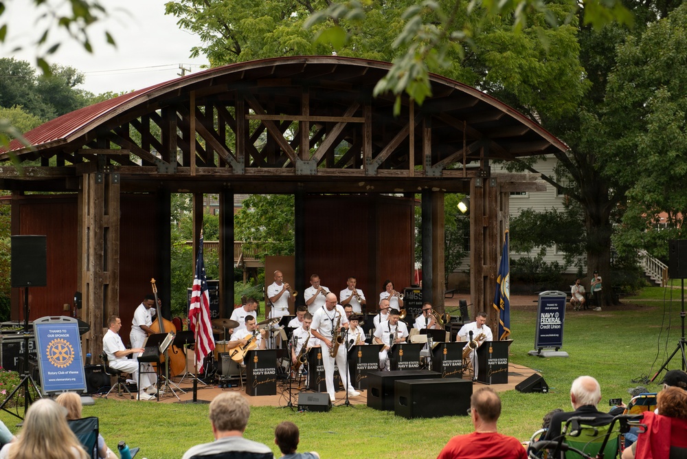 US Navy Band Commodores Perform at Vienna Town Green