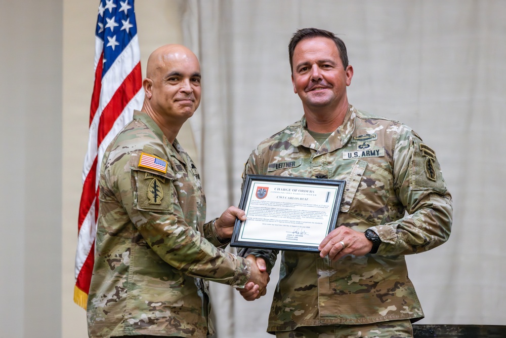 7th SFG(A) ushers in new warrant officer leadership during change of responsibility
