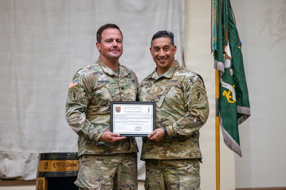 7th SFG(A) ushers in new warrant officer leadership during change of responsibility