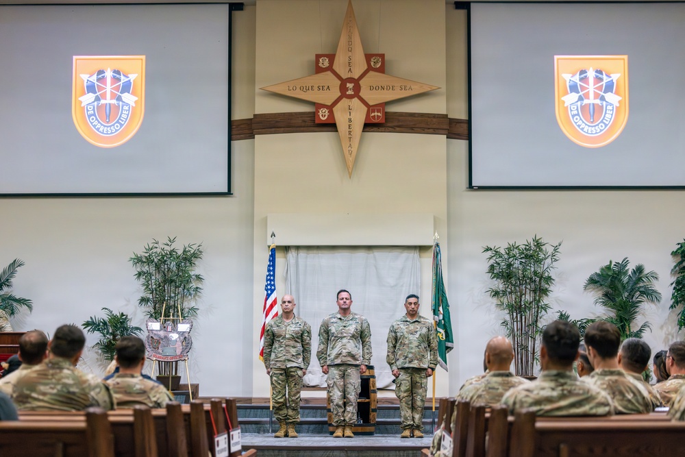 7th SFG(A) ushers in new warrant officer leadership during change of responsibility