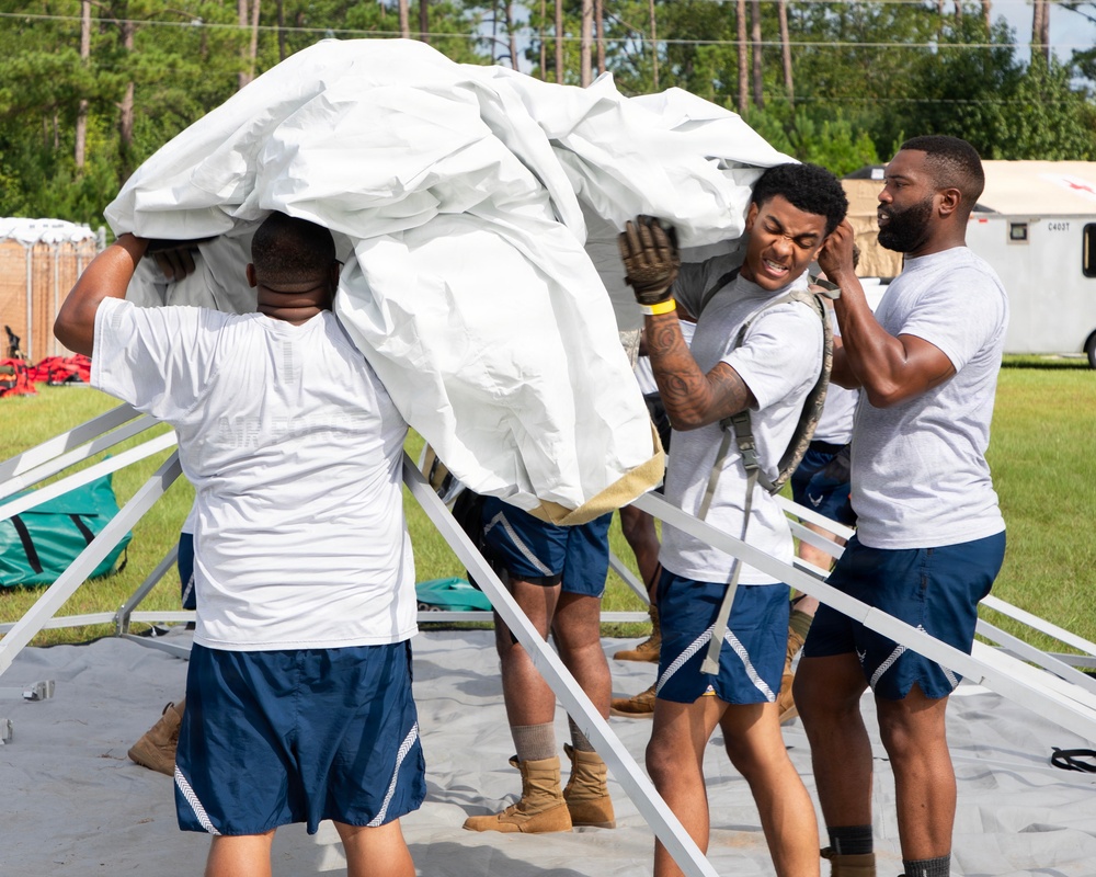 U.S. Soldiers and Airmen with the Georgia National Guard conduct joint CBRN exercise