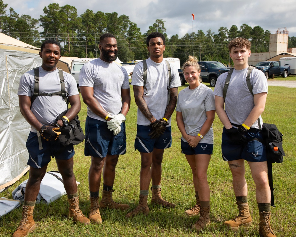 U.S. Soldiers and Airmen with the Georgia National Guard conduct joint CBRN exercise