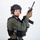 MCAS Marines pose for content 2026 A person in full tactical/military gear is posed against a plain white studio background. They are holding a rifle in a raised, ready position while looking directly at the camera. The image appears to be a professional studio photograph, likely for commercial or editorial purposes.