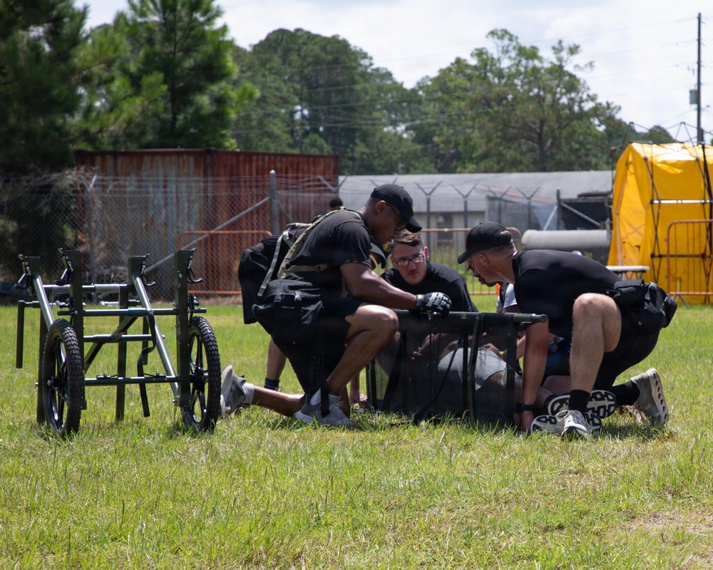 U.S. Soldiers and Airmen with the Georgia National Guard conduct joint CBRN exercise