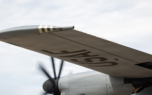 C-130Hs Fly Together in Large Formation