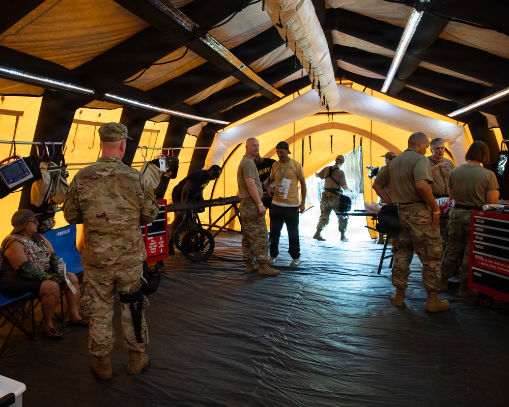 U.S. Soldiers and Airmen with the Georgia National Guard conduct joint CBRN exercise