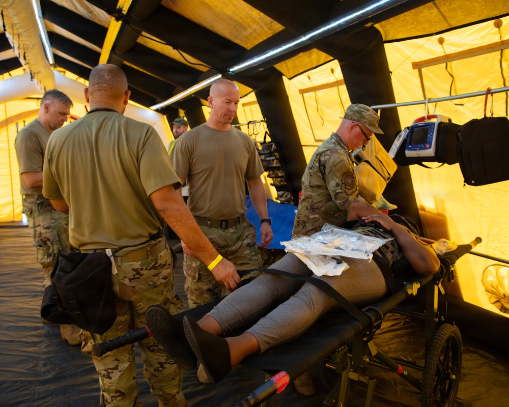 U.S. Soldiers and Airmen with the Georgia National Guard conduct joint CBRN exercise