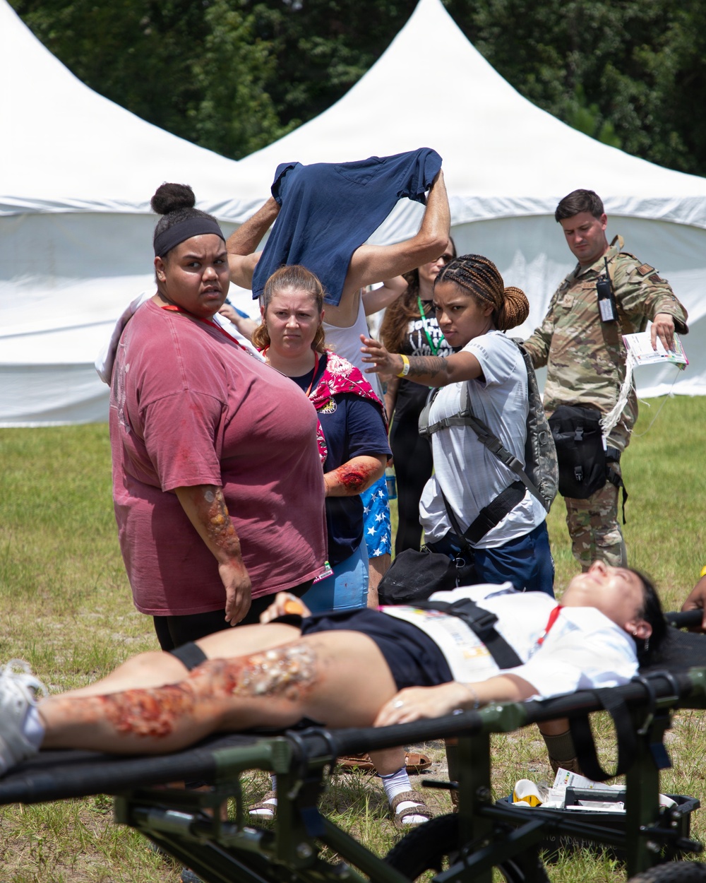 U.S. Soldiers and Airmen with the Georgia National Guard conduct joint CBRN exercise