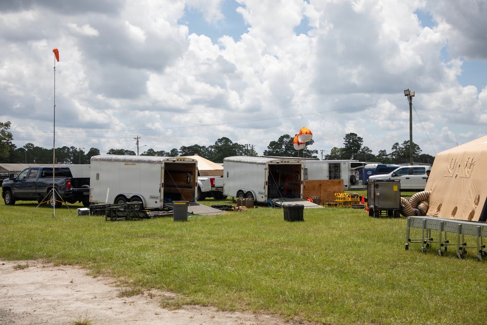 U.S. Soldiers and Airmen with the Georgia National Guard conduct joint CBRN exercise