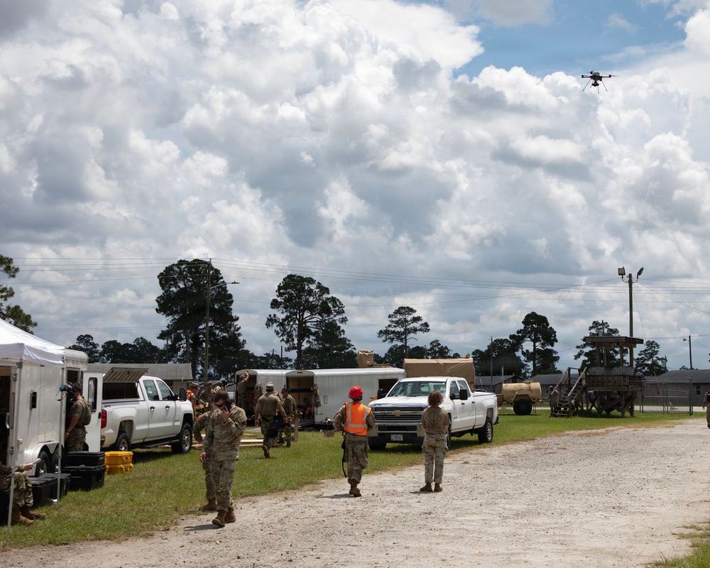 U.S. Soldiers and Airmen with the Georgia National Guard conduct joint CBRN exercise