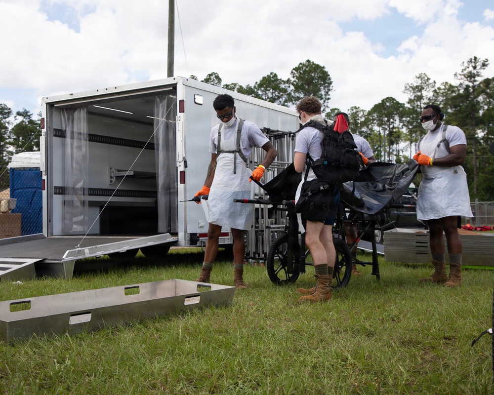 U.S. Soldiers and Airmen with the Georgia National Guard conduct joint CBRN exercise