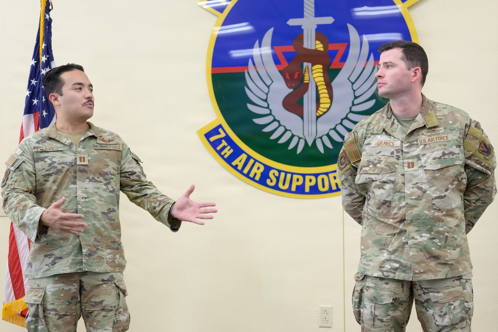 Capt. Joshua Graves 7th Air Support Operations Squadron commendation ceremony
