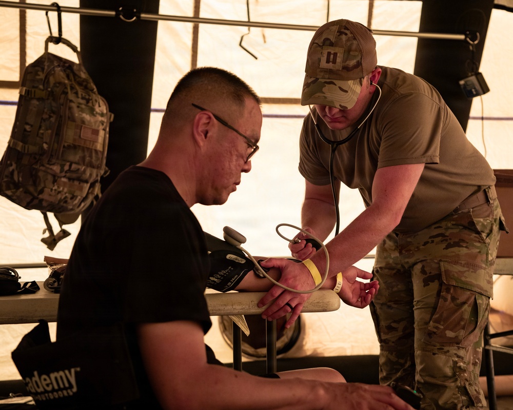 U.S. Soldiers and Airmen with the Georgia National Guard conduct joint CBRN exercise
