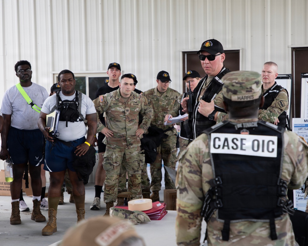 U.S. Soldiers and Airmen with the Georgia National Guard conduct joint CBRN exercise