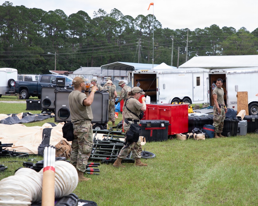 U.S. Soldiers and Airmen with the Georgia National Guard conduct joint CBRN exercise