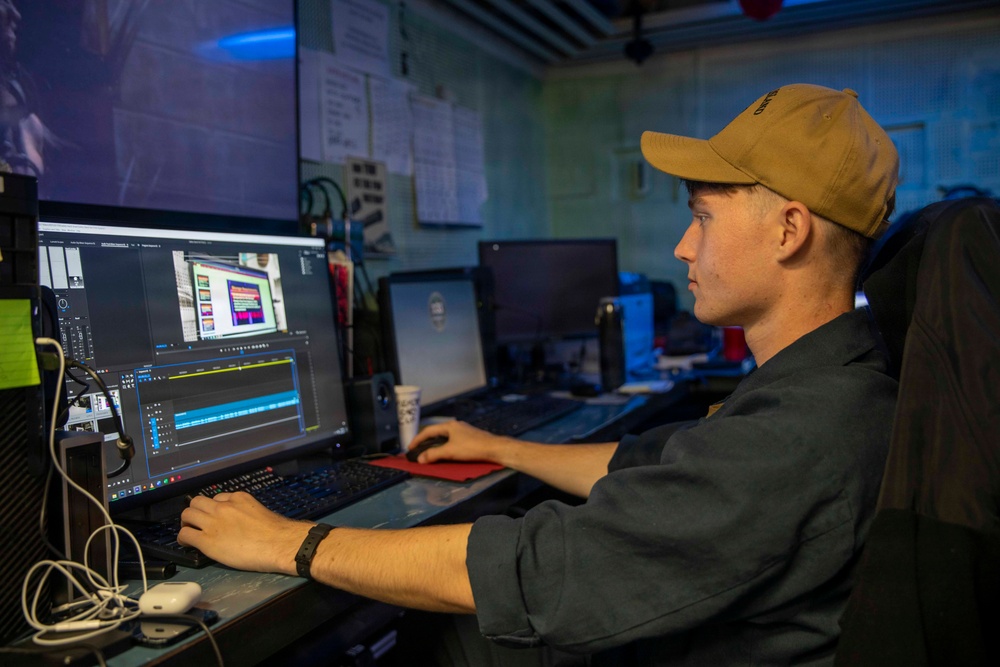 Mass Communication Specialist Edits Safety Standdown Video