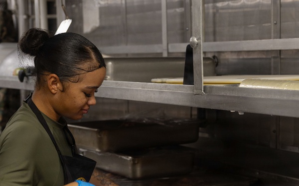 Food Prep in MKI galley