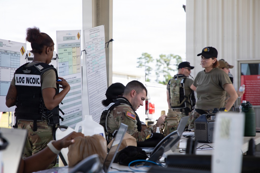 U.S. Soldiers and Airmen with the Georgia National Guard conduct joint CBRN exercise