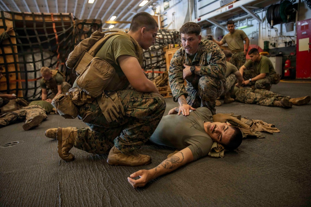 Combat Life Saver Training Performed by 13th MEU