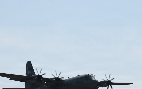 C-130Hs Fly Together in Large Formation