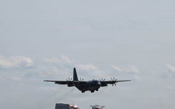 C-130Hs Fly Together in Large Formation