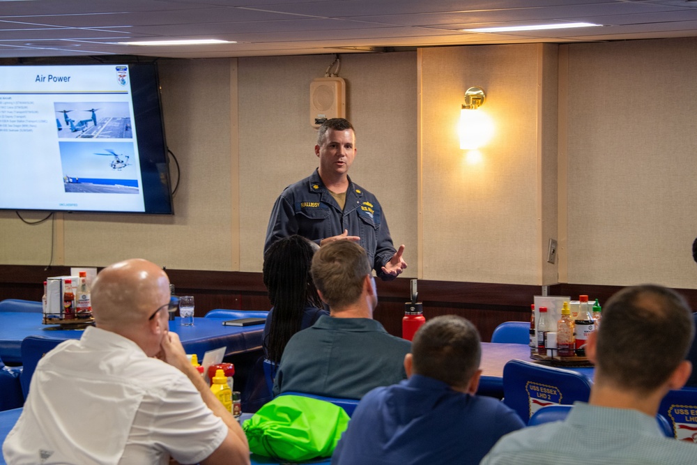 USS Essex (LHD 2) Hosts Senior Department of the Navy Leadership